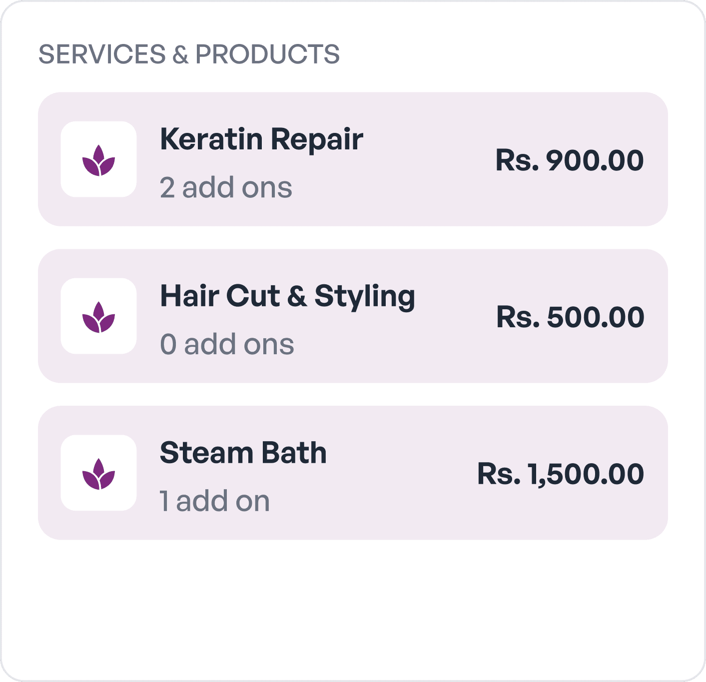 Service & Add-On Tracking