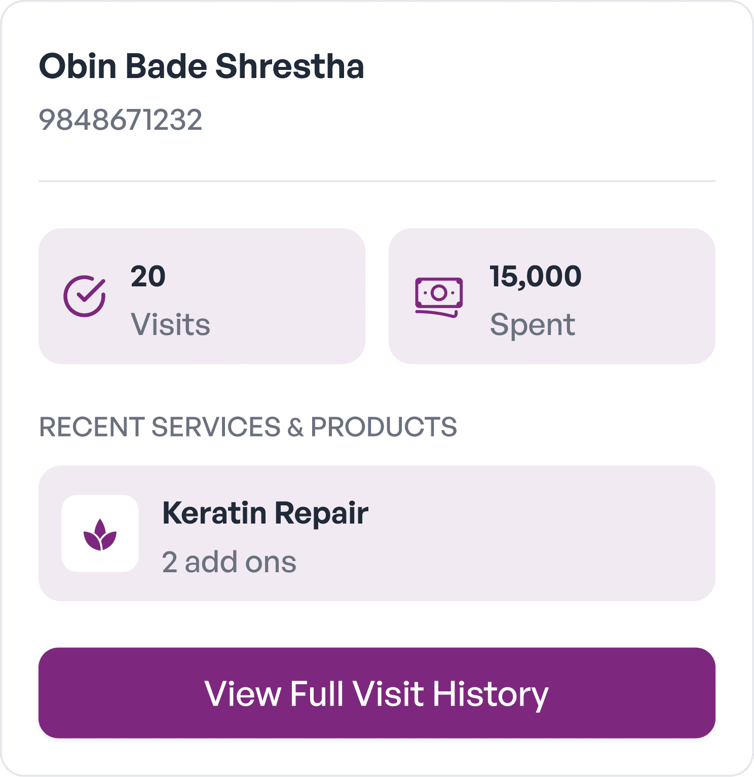 Smart Client History & Insights