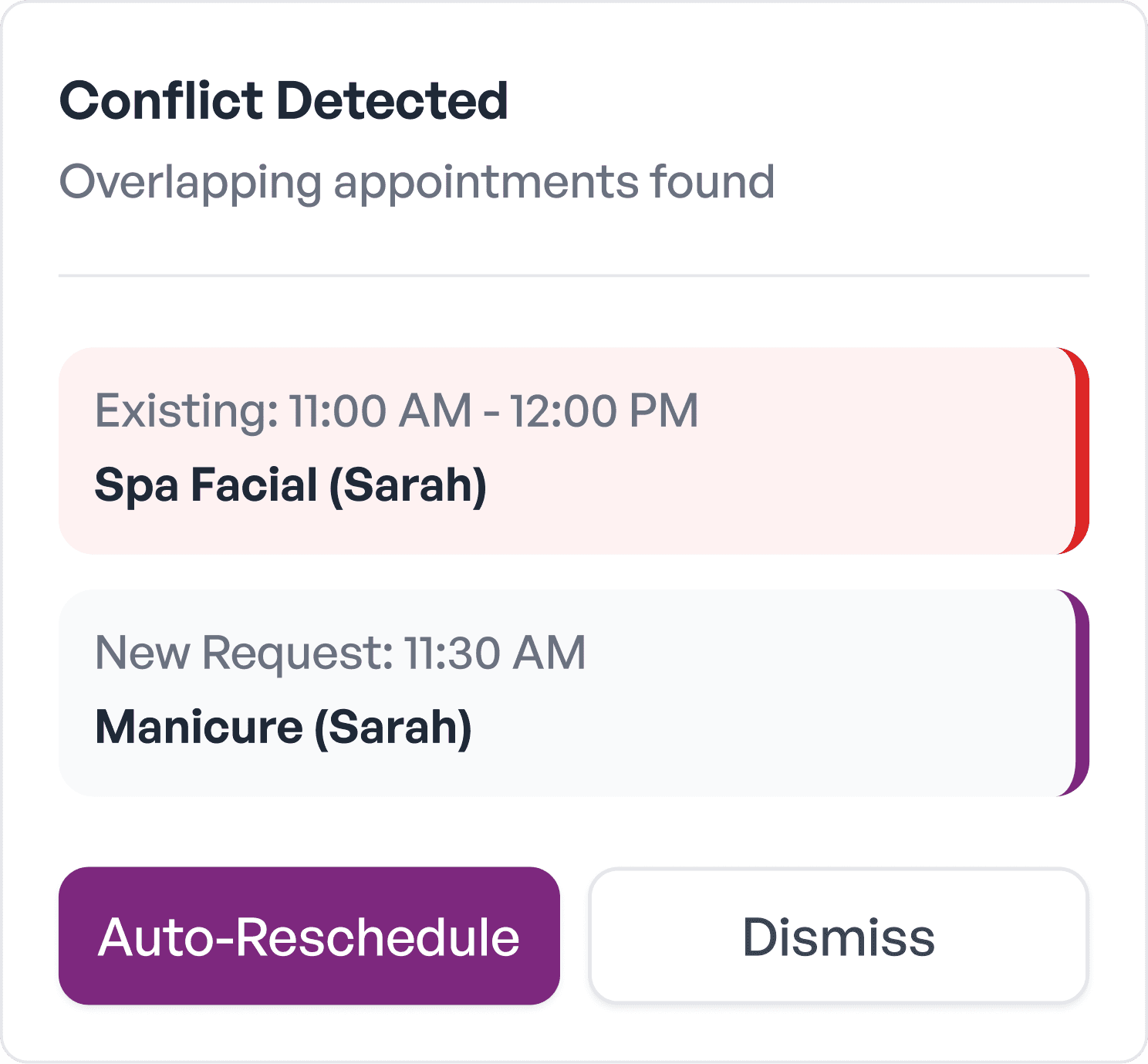 Booking Rules & Conflict Prevention